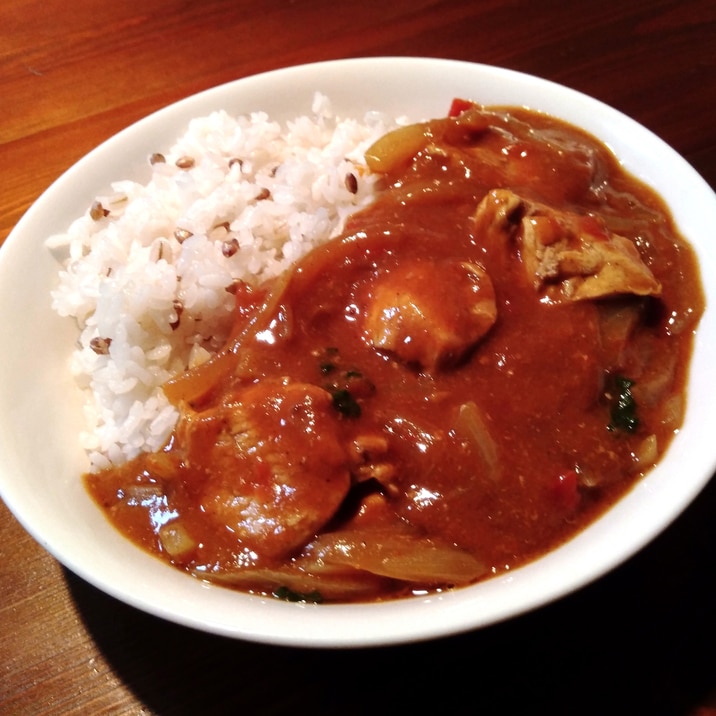 チキンとトマトのヘルシーカレー(o^^o)